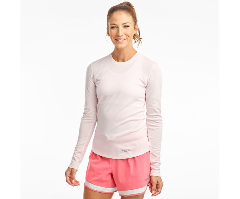 Női Saucony Stopwatch Long Sleeve Ingek Rózsaszín | HU 927KOR